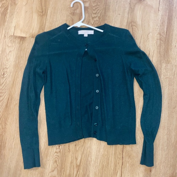 Forest Green Cotton LOFT Cardigan - Picture 2 of 6